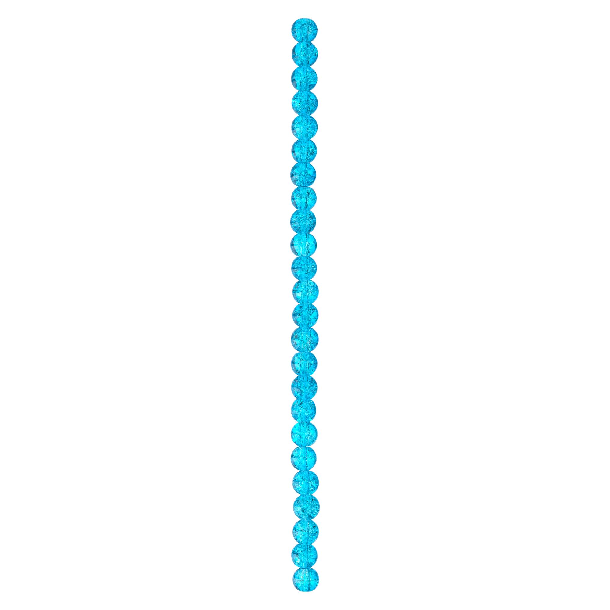 Blue Crackled Quartz Round Beads, 8mm by Bead Landing™